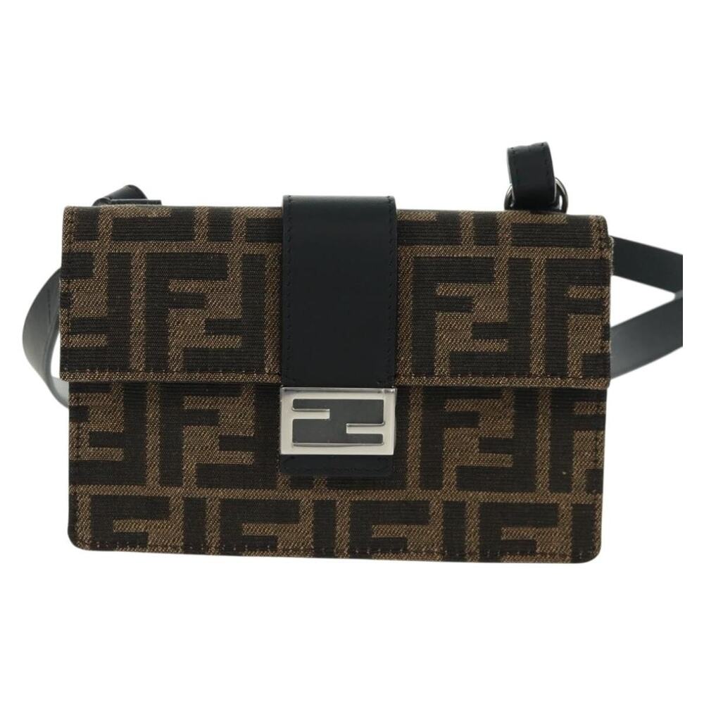 Fendi Zucca Shoulder Bag Black